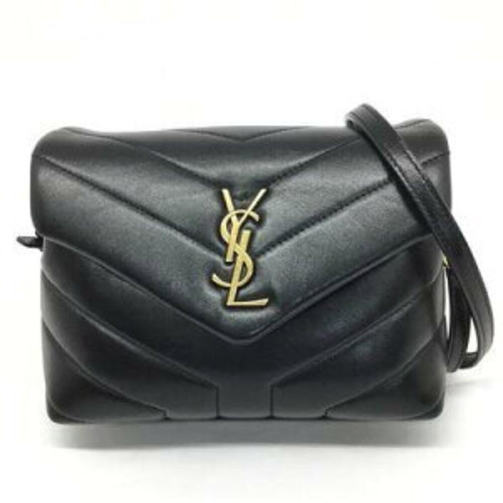 YVES SAINT LAURENT LOULOU BAG Shoulder Leather Black - Picture 1 of 9